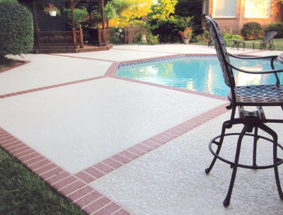 concrete pool deck when completed