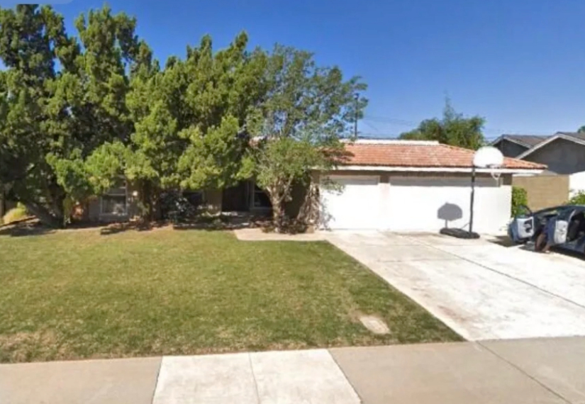 this image shows driveway in Huntington Beach, California