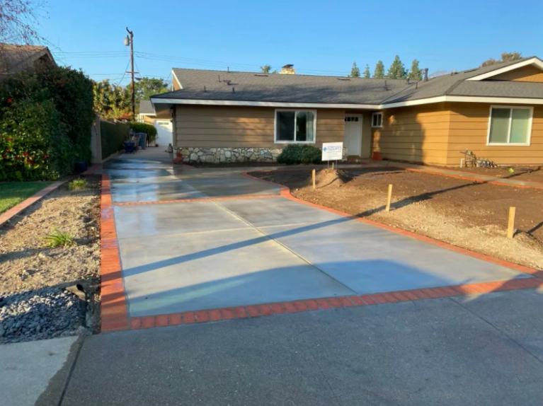 this image shows driveway in Huntington Beach, California